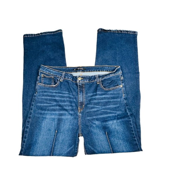 Lucky & Blessed High Rise Straight Leg Jeans - 37" x 32.75" - Picture 1 of 8